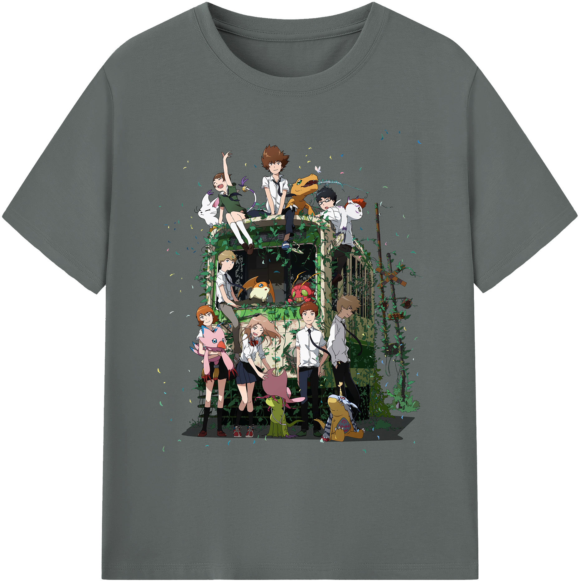 （画像用） Digimon デジタルモンスター/デジモン 綿100％ メンズ半袖Tシャツ｜肌触りやわらか＆通気性